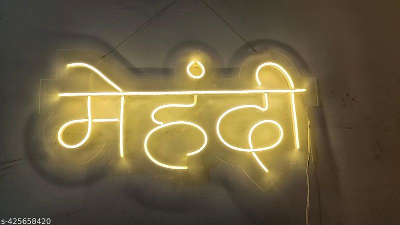 Mehndi Neon Light For Wedding
