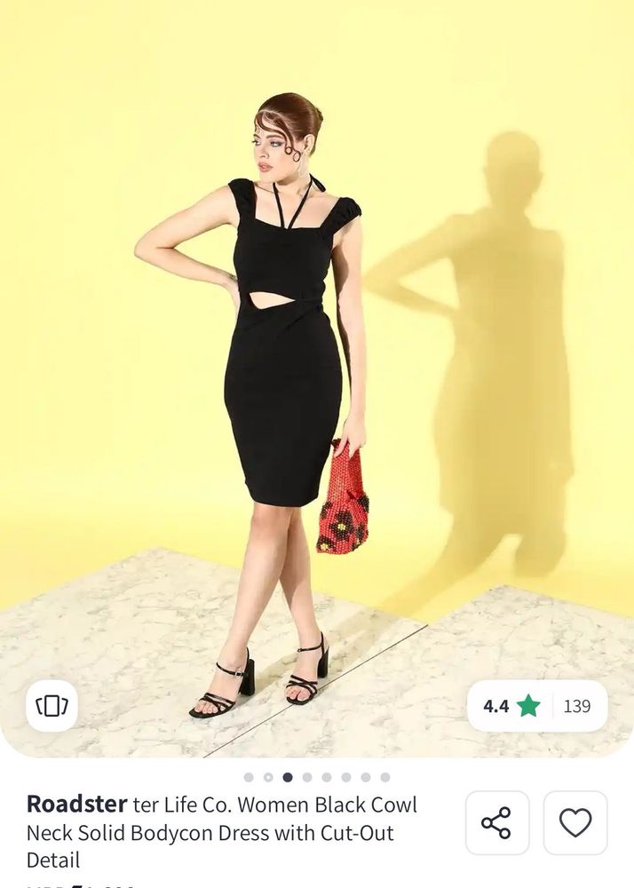 Chic Black Cutout Bodycon Dress