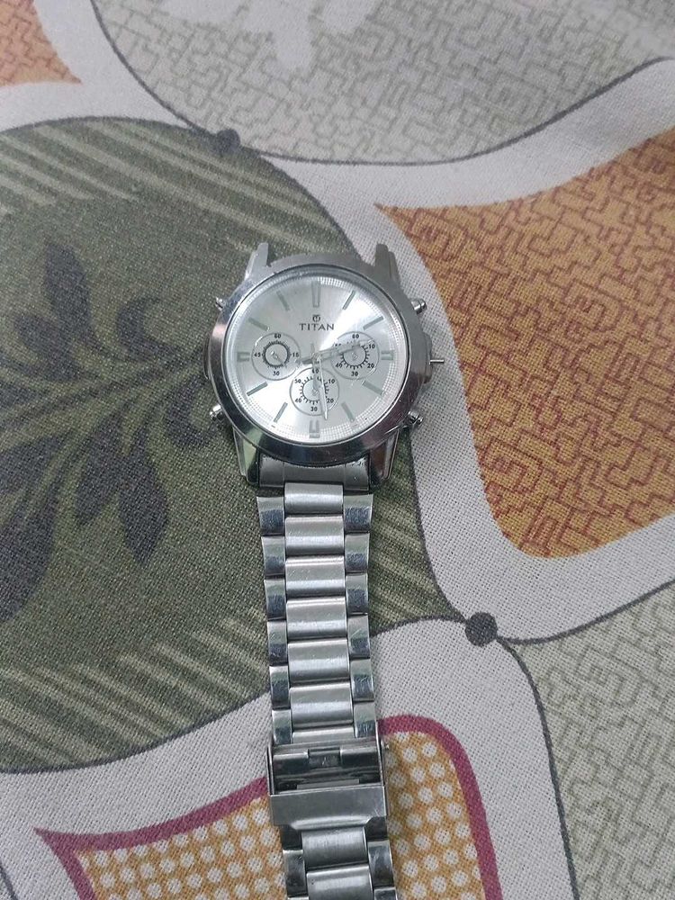 Titan Silver Watch