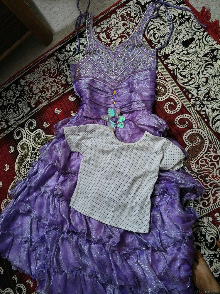 Purple Dress with Top