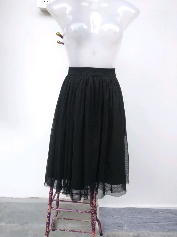 Tulle Layered Flare Skirt