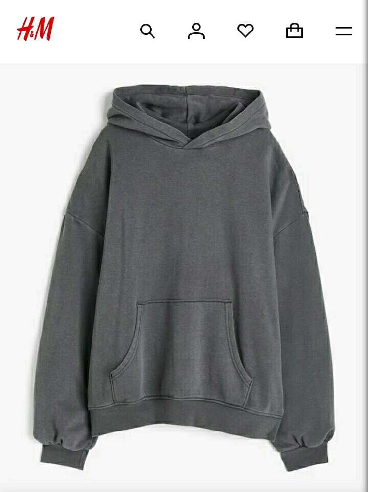 H&amp;M Washed Grey Hoodie