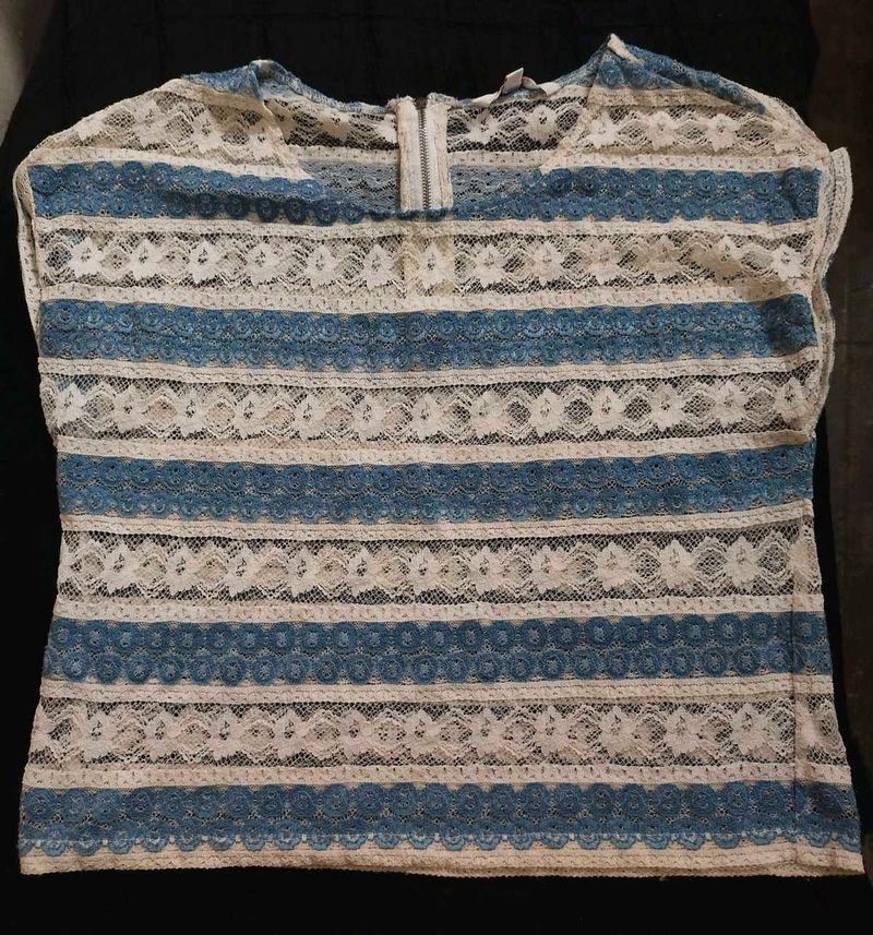 Lace Striped Top☁️