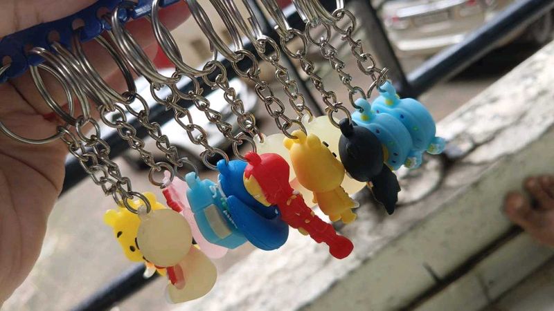 Cute Cartoon Keychains Set Of 12
