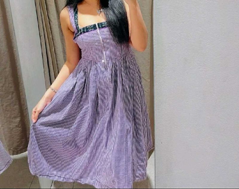 Beautiful Trendy Gingham Dress