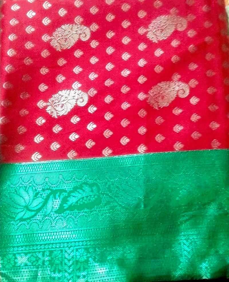 Green And Red Saree....❤️🫶