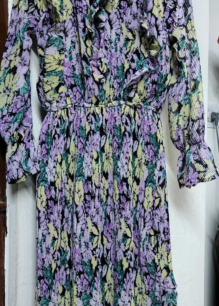 Floral Ruffle Long Sleeve Dress
