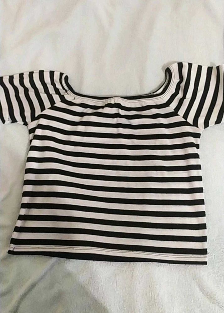 Striped Off-Shoulder Top