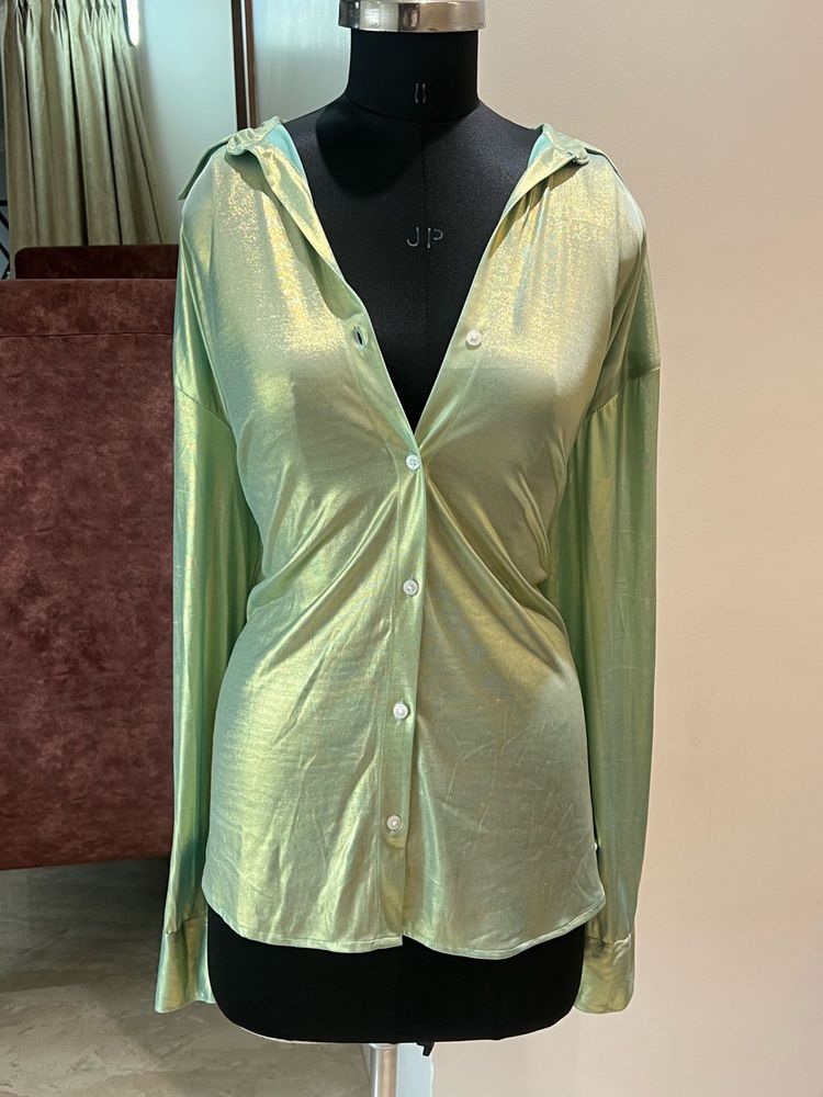 Mint Metallic Shirt