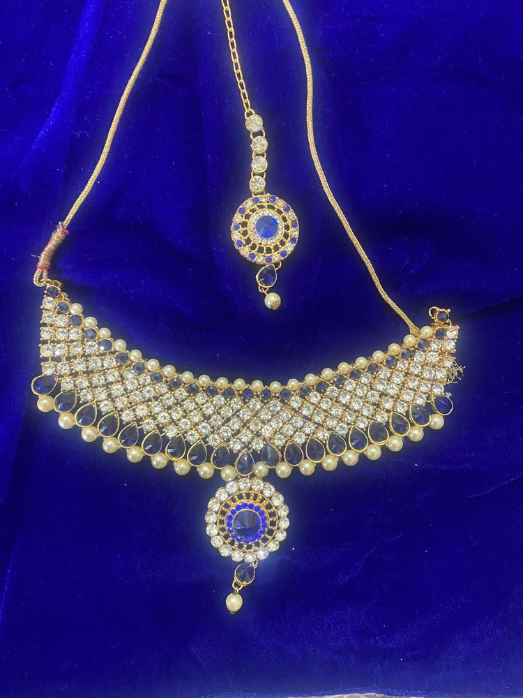 Elegant Blue Stone Jewelry Set