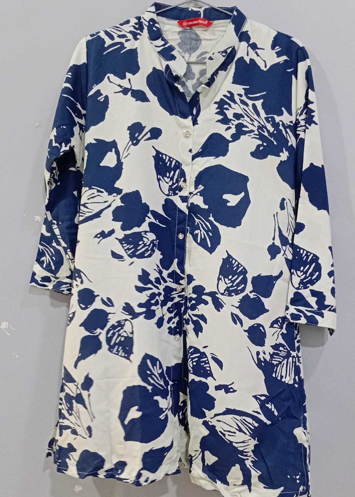 🤍Minimalist Floral Cotton Kurti for Daily Wear🤍
