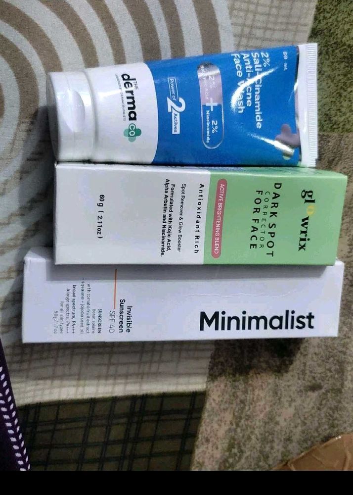 Combo Face Wash Moisturizer Sunscreen New Seal Pac