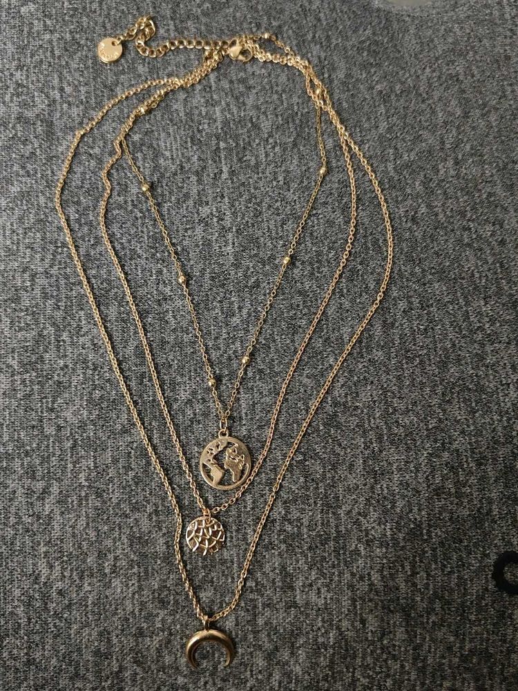Gold Layered Charm Necklace
