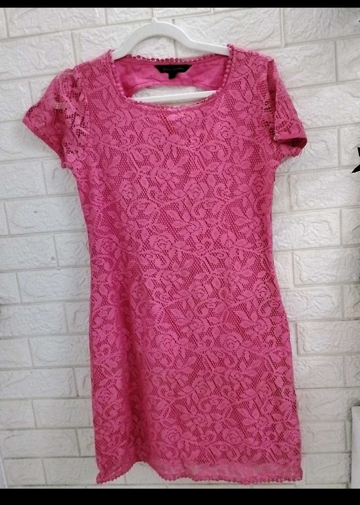 Latin Quarters Pink Lace Dress