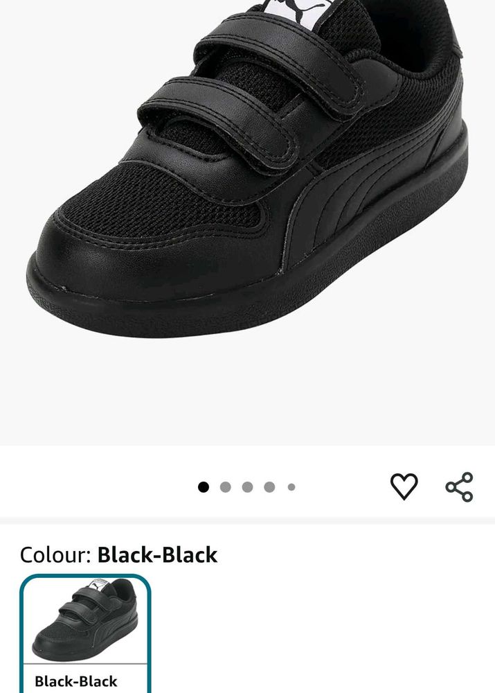 Kids Puma Black Sneakers