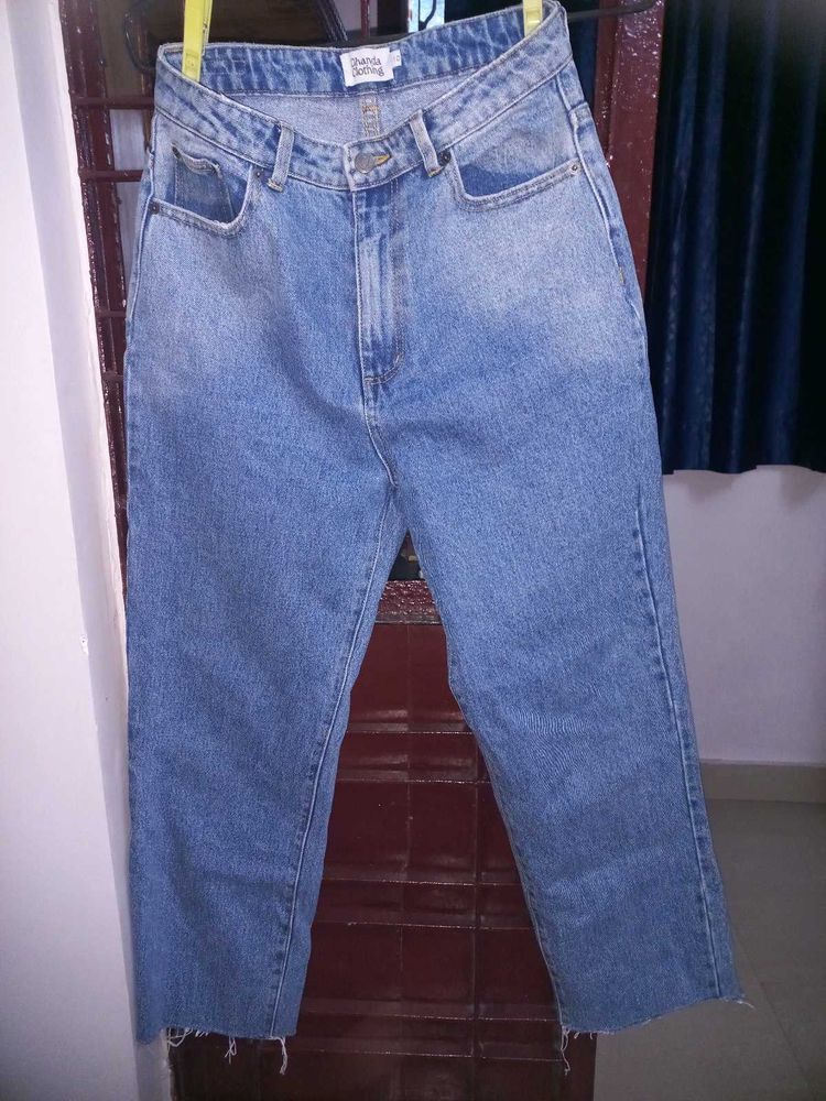 Distressed Hem Jeans