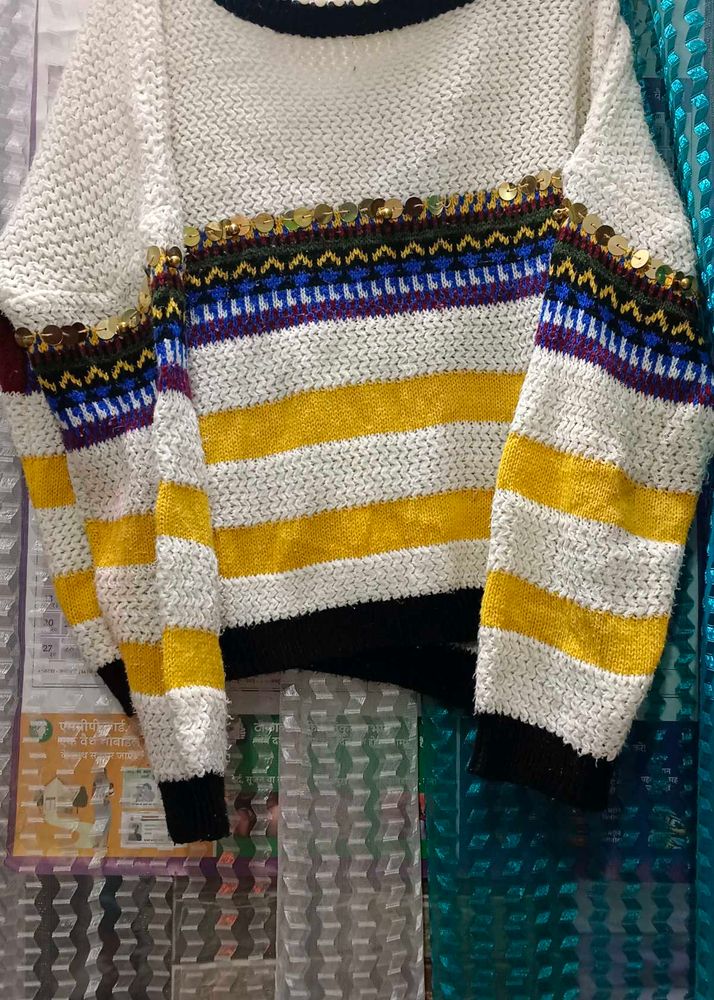 oversized Sweater top with Sequins