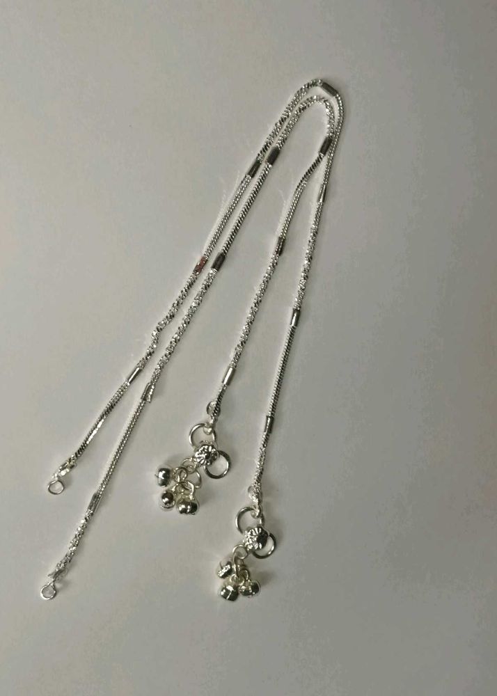 Silver Anklet with Bells