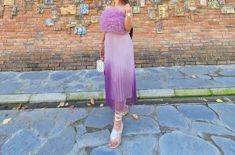 Elegant Purple Ombre skirt and top