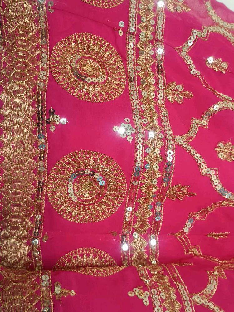 Pink &amp; Gold Embellished Kurta