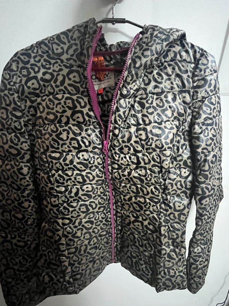 Leopard Print Puffer Jacket