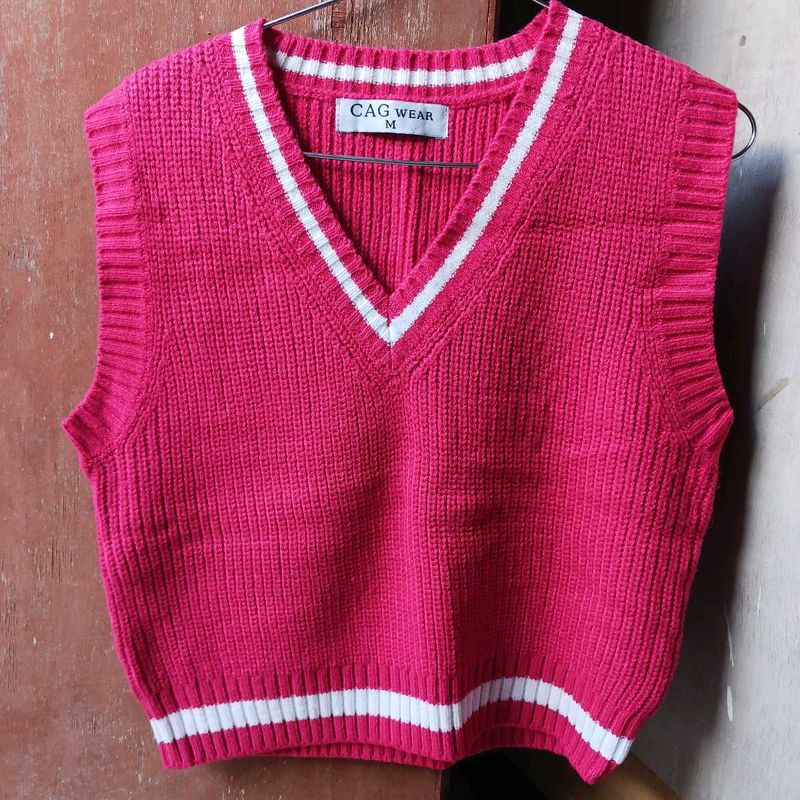 Pink Knit Vest