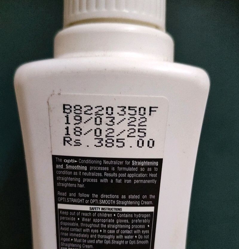 Matrix Opti Care Neutralizer + Step One Cream Free