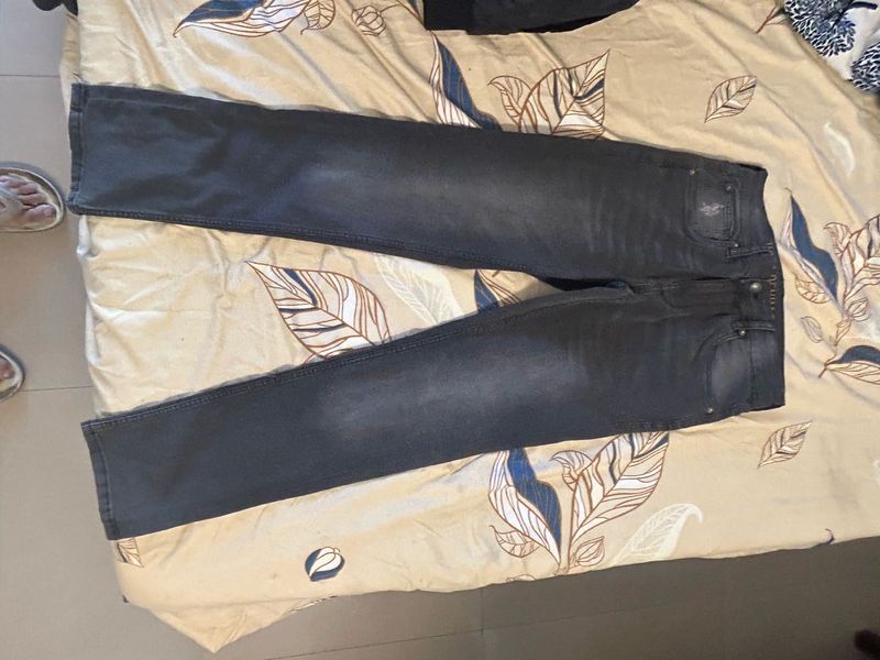 Gray Wash Denim Jeans