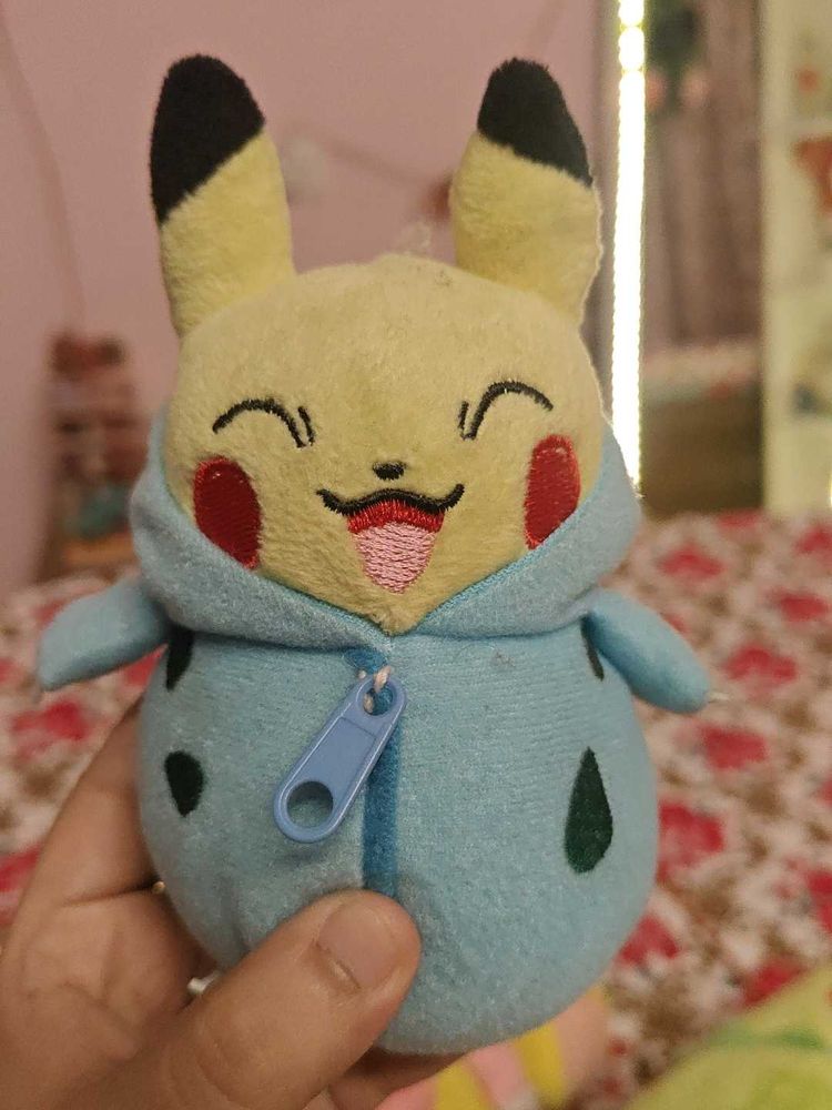 Pikachu Plushie In bulbasaur Costume