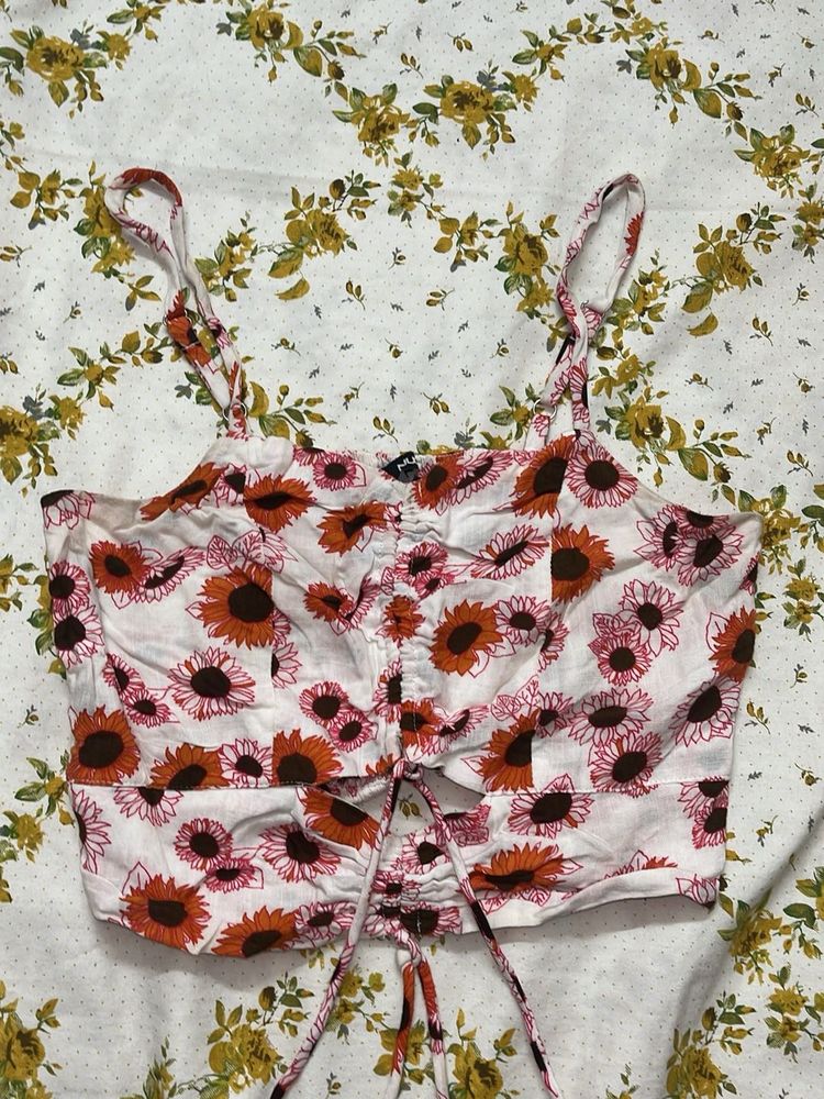 Floral Print Crop Top