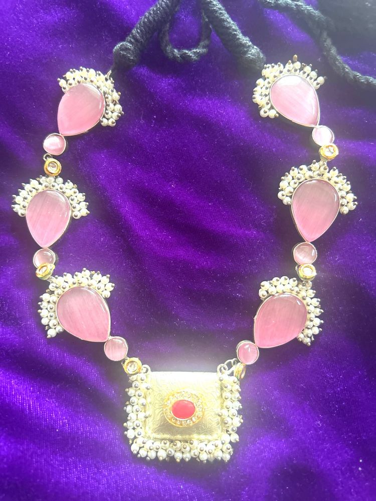 Pink Monalisa And Pearl Set