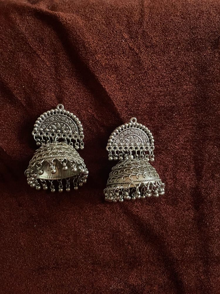 Silver Jhumka Earrings combo