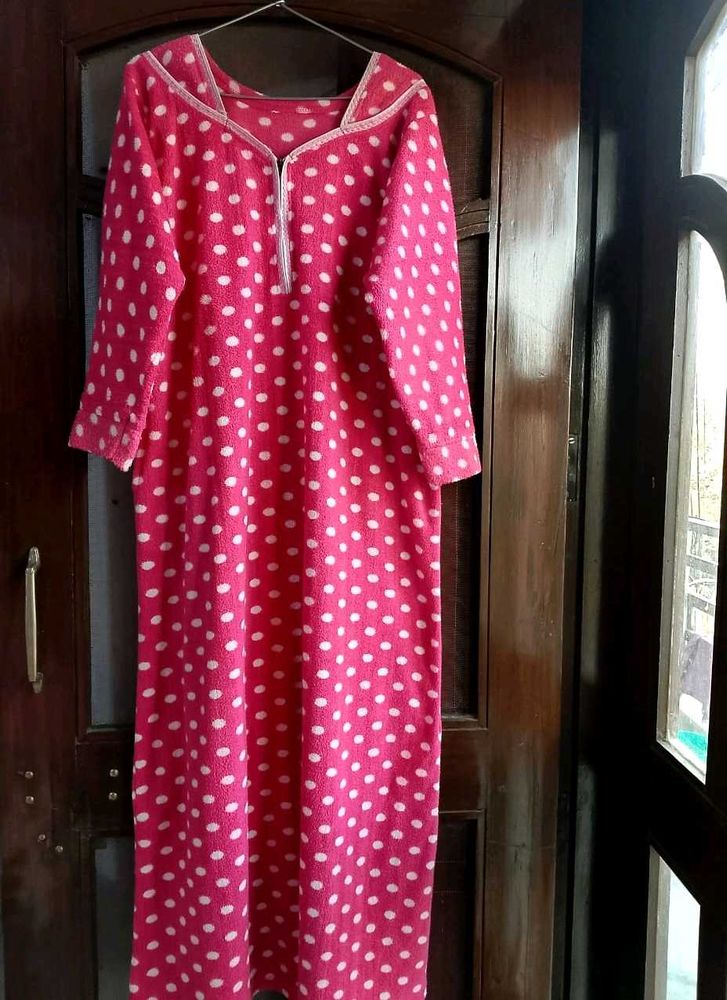 Polka Dot Fleece dress