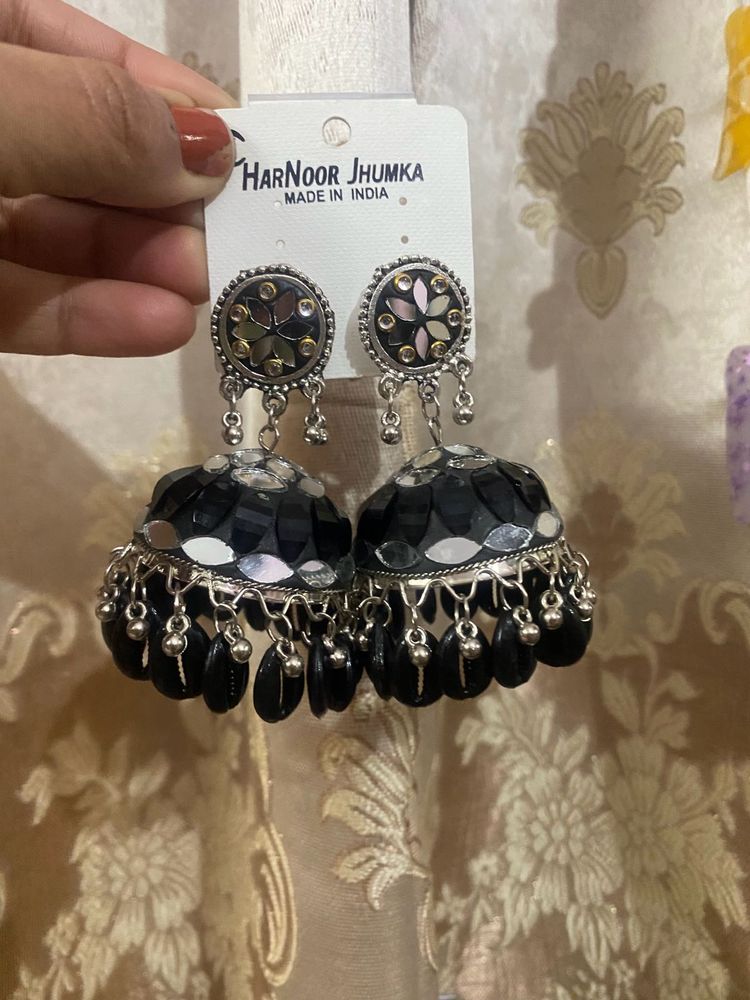Black Big Size Jhumka