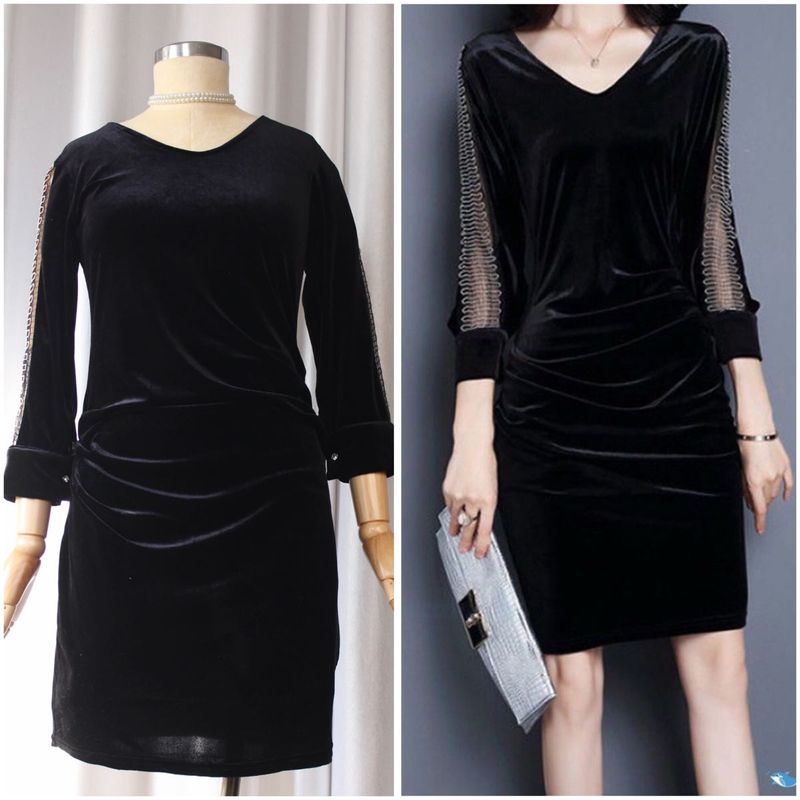 Korean Velvet Dress