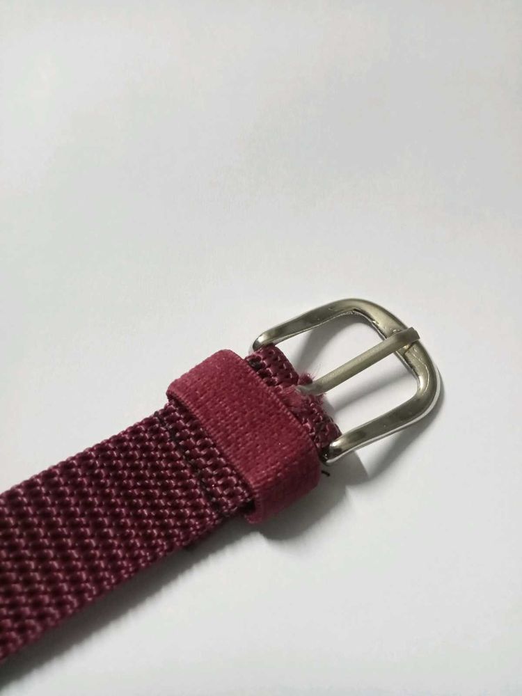 Burgundy Woven Belt