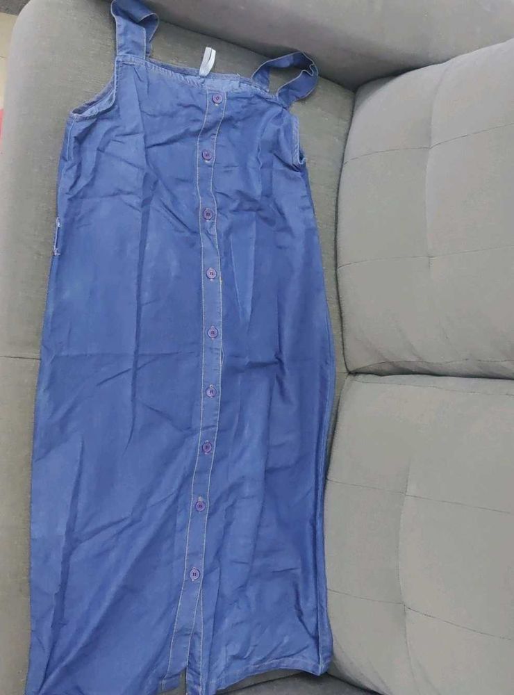 Blue Denim Button-Down Dress