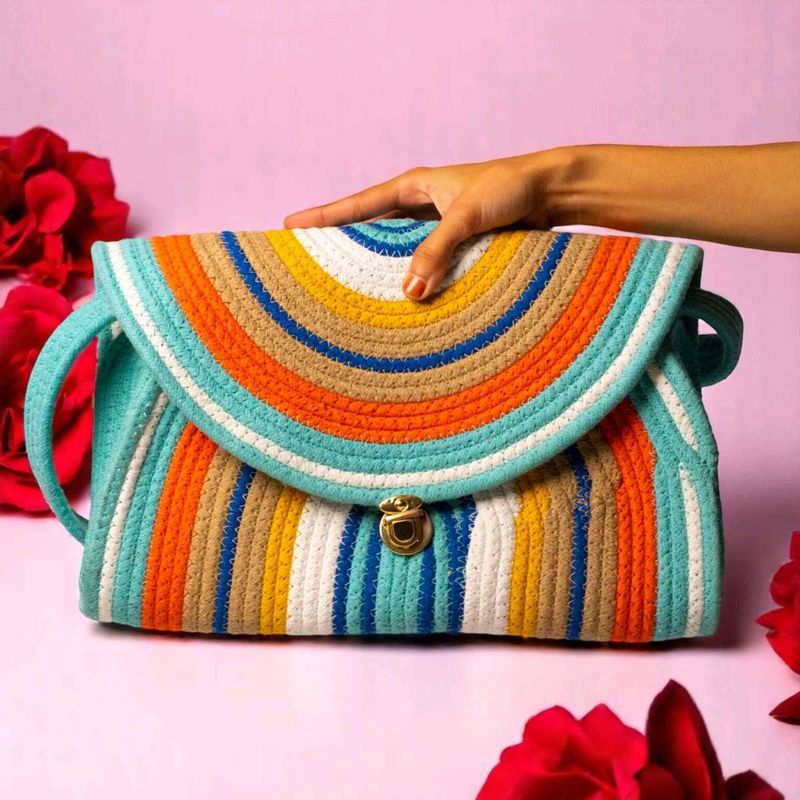Combo - 2 Striped Shoulder Bag