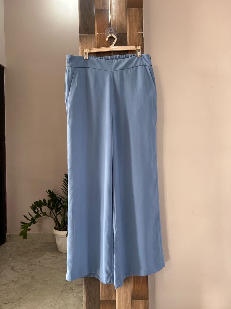 Blue Highwaist Trouser Fixed Price