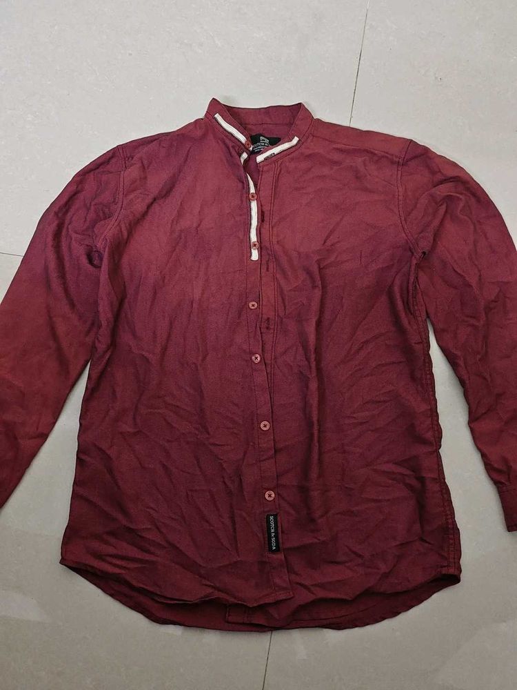 Burgundy Casual Shirt