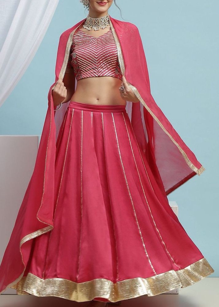 Pink Lehenga Choli with Dupatta