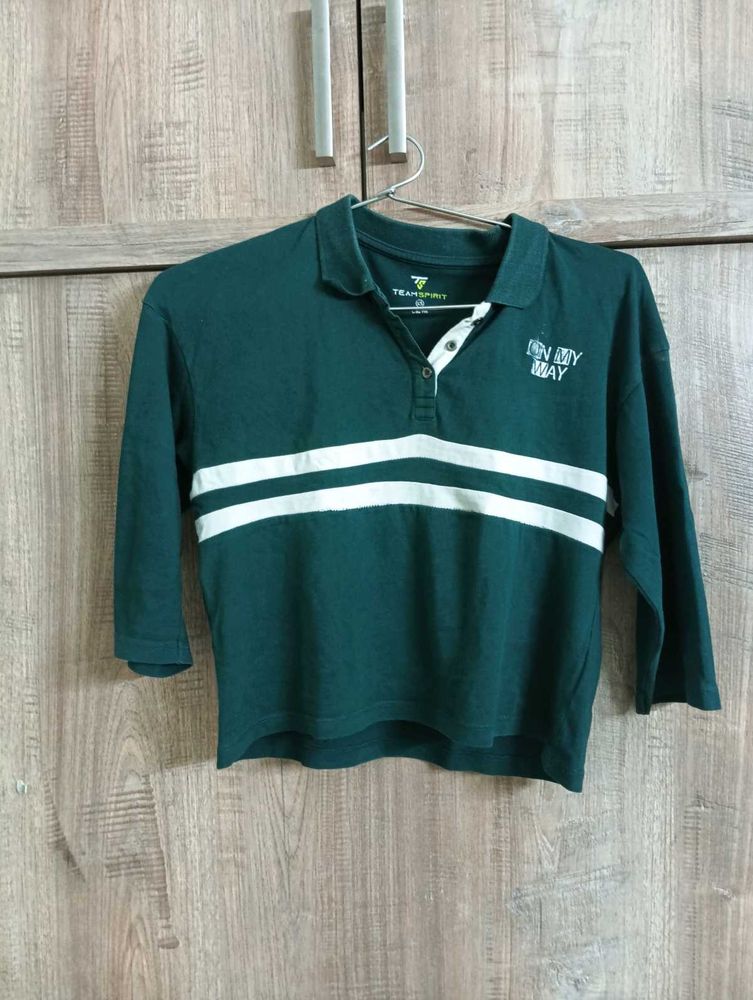 TEAMSPIRIT GREEN CROP TOP