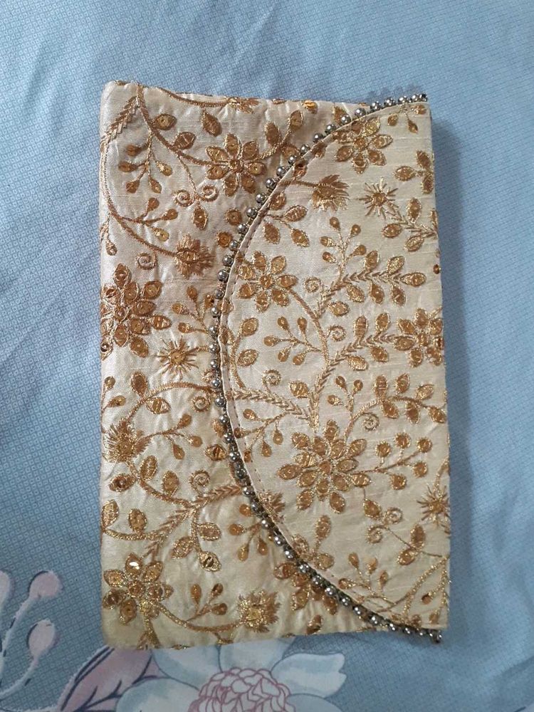 Gold Embroidered Purse