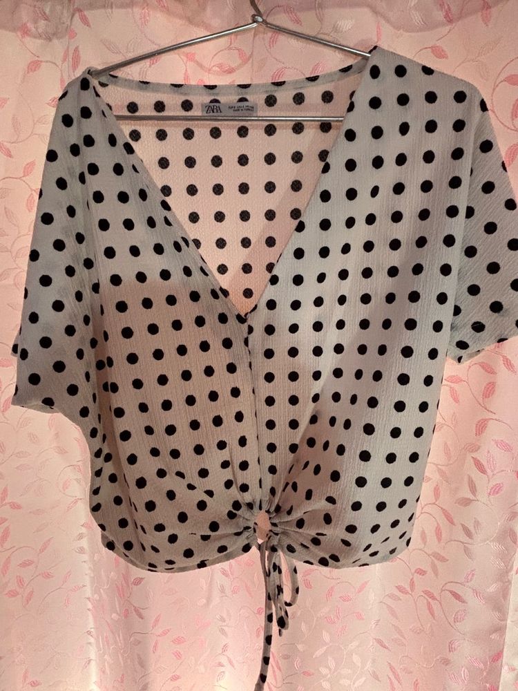 Zara Polka Dot Top