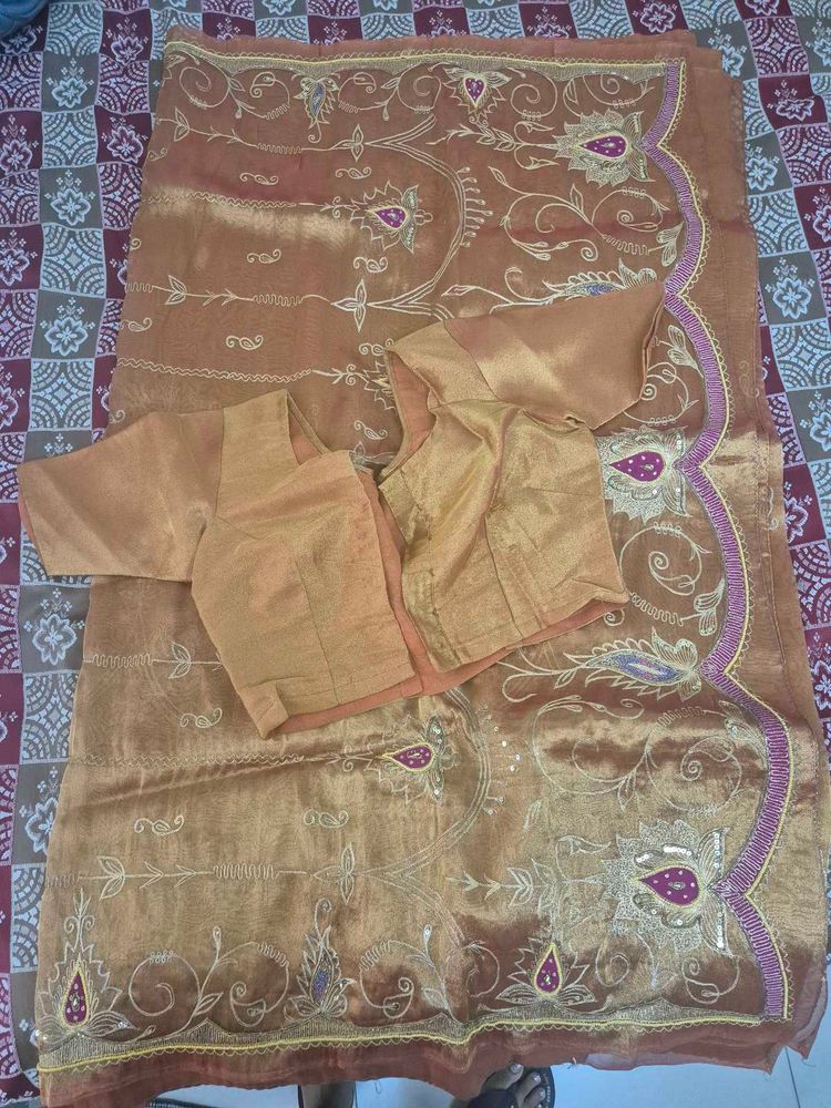 Elegant Embroidered Saree