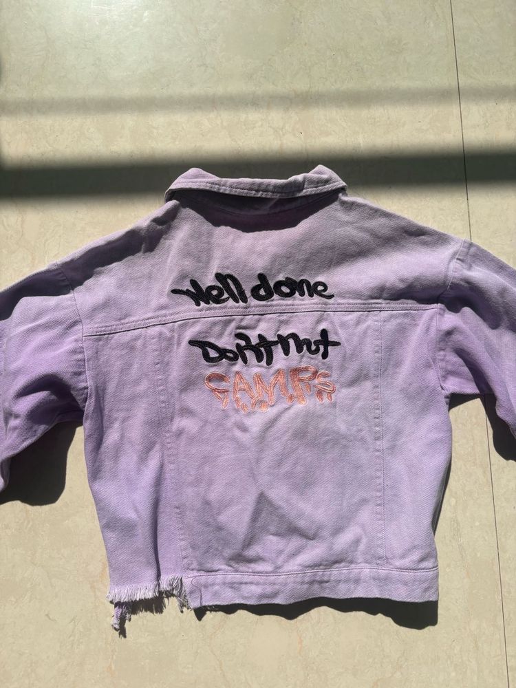 Lilac Denim Jacket