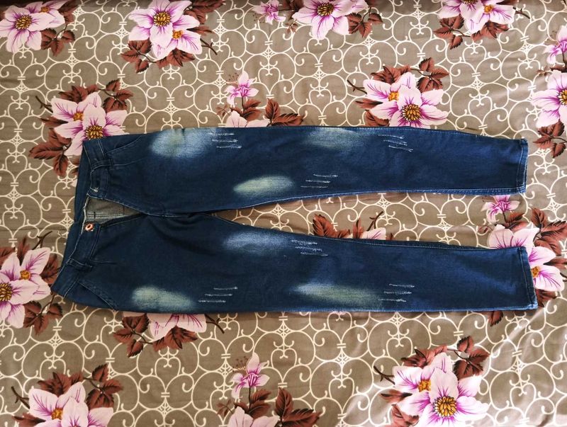 Distressed Denim Jeans