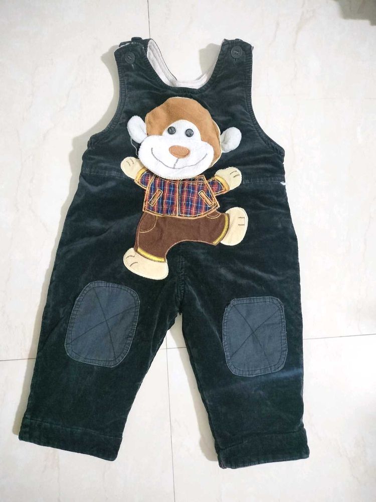 Boy Cute Teddy Dungaree