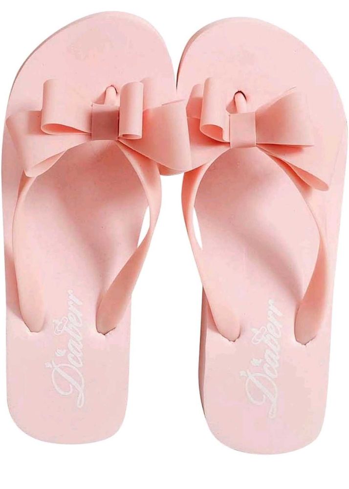 Cute Pink Bow Flip Flops