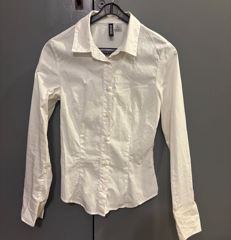 H&amp;M Fitted White Shirt Xs